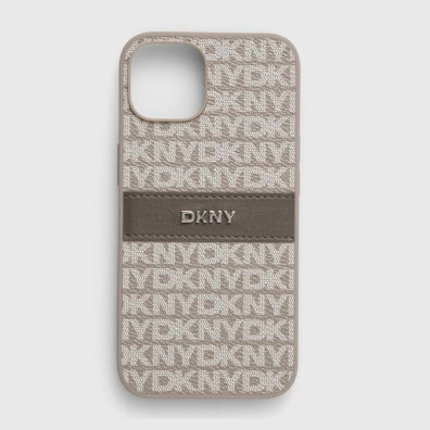 Θήκη DKNY Για iPhone 15/14/13 Mono Stripe & Metal Logo Μπεζ