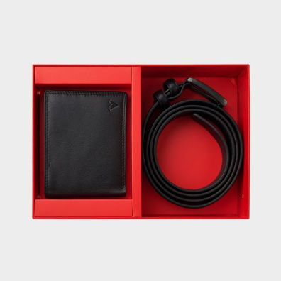 Σετ Δώρου Πορτοφόλι & Ζώνη Sergio Valentini 1527 Μαύρο