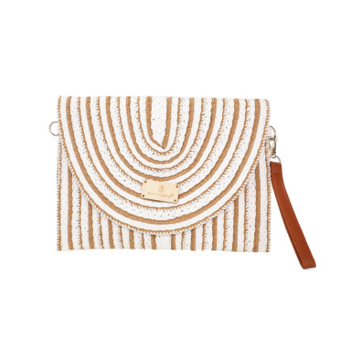 Ψάθινη τσάντα χιαστί XY-2501 Ασπρο