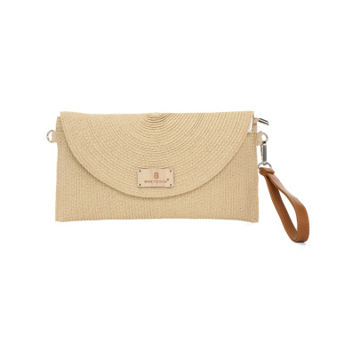 Ψάθινη τσάντα χιαστί XY-2515 Μπέζ