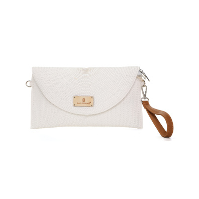 Ψάθινη τσάντα χιαστί XY-2515 Ασπρο