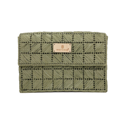 Ψάθινη τσάντα χιαστί XY-2519 Πράσινο