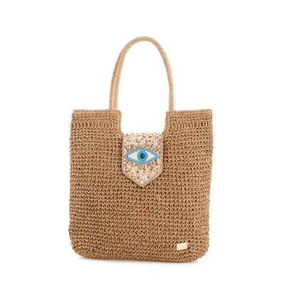 Ψάθινη Τσάντα Ώμου CH 972 - Khaki