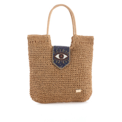 Ψάθινη Τσάντα Ώμου CH 972 - Καφέ