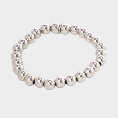 Βραχιόλι με χάντρες BAGTOBAG OM-X017 - Ασημί