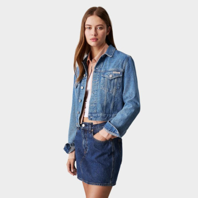 Γυναικείο Τζιν Μπουφάν Calvin Klein J20J224542 Μπλε