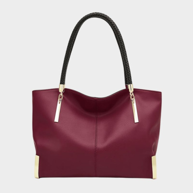 Δερμάτινη Γυναικεία Τσάντα Ωμου Foxer 938032F Κοκκινη