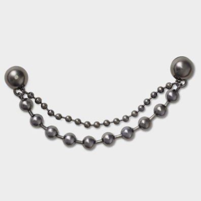 Διακοσμητικό Παπουτσιού Crocs Jibbitz Double Black Gem Chain 10014742 Μαύρο