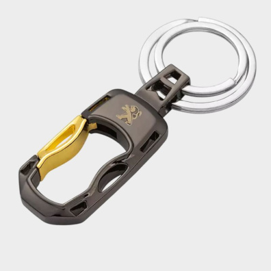 Μπρελόκ Κλειδιών Αυτοκινήτου Τύπου Γάντζος Peugeot AS3611G Μαύρο/Χρυσό