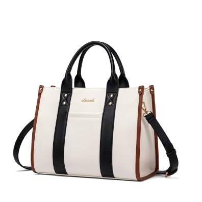 Γυναικεία τσάντα ώμου φορητού υπολογιστή Lovevook WB3084 beige/black