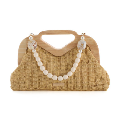 Ψάθινη τσάντα χειρός MD2408 - Χρυσό