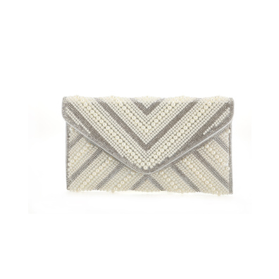 Τσάντα φάκελος clutch MD2433 - Ασημί