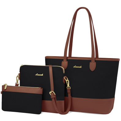 Γυναικείο σετ τσάντας ώμου/χιαστί/χειρός φορητού υπολογιστή Lovevook WB3048 black/brown