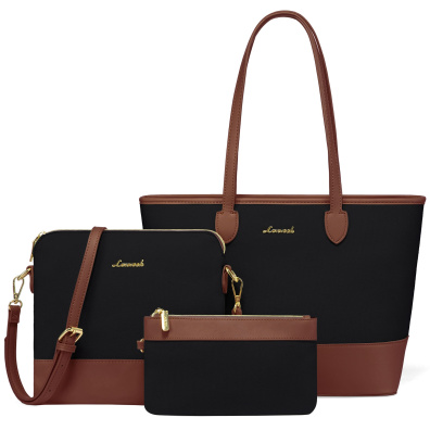Γυναικείο σετ τσάντας ώμου/χιαστί/χειρός φορητού υπολογιστή Lovevook WB3048 black/brown