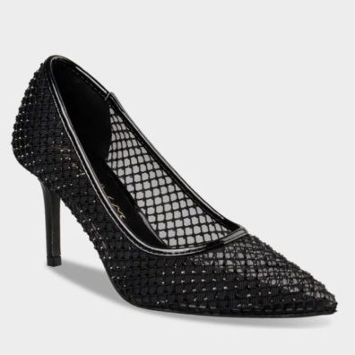 Μυτερές Γόβες Με Δίχτυ Envie V31-21151 Μαύρο