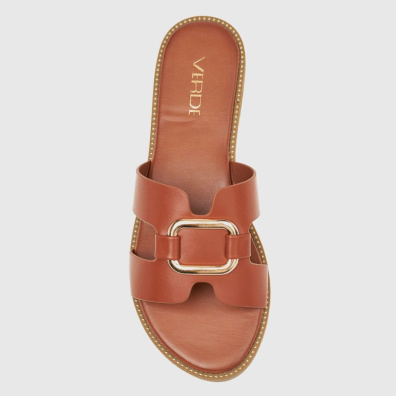 Παντόφλες Verde 28-0004003 Καμηλό