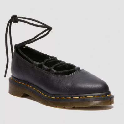 Μπαλαρίνες Dr. Martens Elphie Ii Virginia Leather Ballet Flats 40683001-0071 Μαύρο