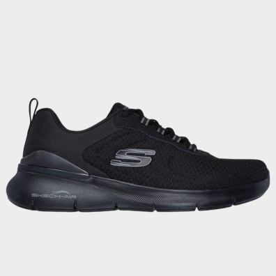 Παπούτσι Skechers Mesh Lace Up 232971_BBK Μαύρο
