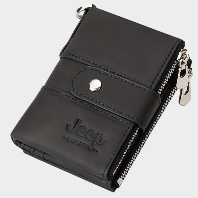 Πορτοφόλι Με Αλυσίδα Jeep 09325 Μαύρο