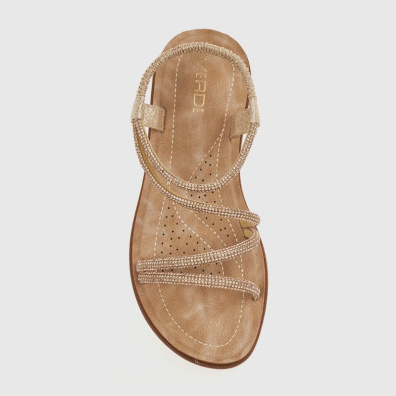 Φλατ Πέδιλα Verde 28-0004097 Ανοιχτό Χρυσό