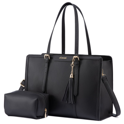 Γυναικείο σετ τσάντας ώμου/χειρός φορητού υπολογιστή Lovevook WB2038 black
