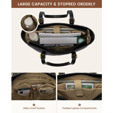 Γυναικεία τσάντα ώμου φορητού υπολογιστή Lovevook WB3147 black