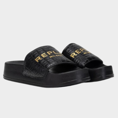 Flatform Παντόφλες Replay Lotty GWF1H .002.C0027S-003 Μαύρο