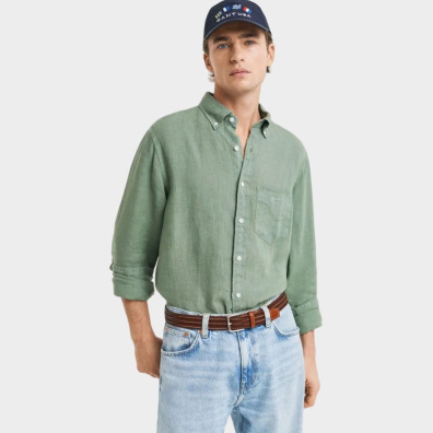 Πουκάμισο Gant 3240120-362 Χακι