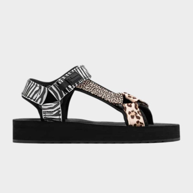 Σανδαλια D.Franklin Forest High Animal Print DFSH404002 Μαύρο