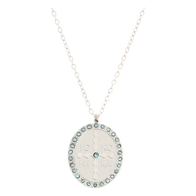 Κρεμαστό λαιμού AQE-9844-5 - Ασημί