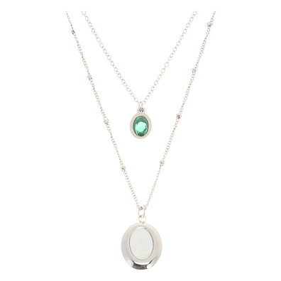 Κρεμαστό λαιμού AQE-9826-5 - Ασημί