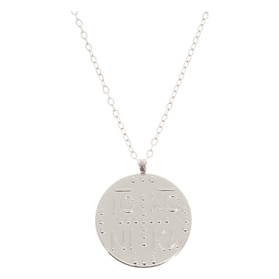 Κρεμαστό λαιμού AQE-9846-5 - Ασημί