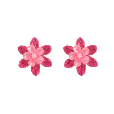 Ψάθινο σκουλαρίκι SASA-9969-13 - Φούξ