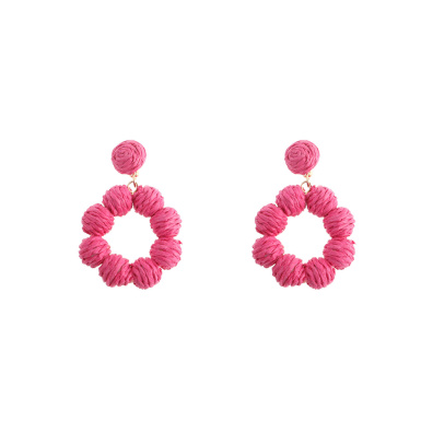 Ψάθινο σκουλαρίκι SASA-9954-13 - Φούξ