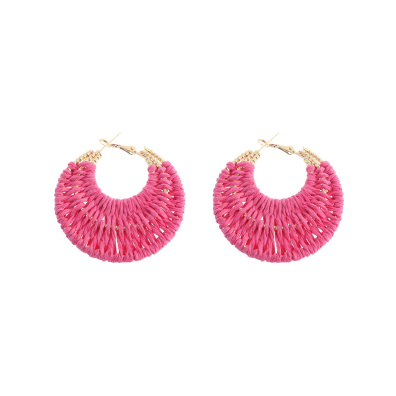 Ψάθινο σκουλαρίκι SASA-9964-13 - Φούξ