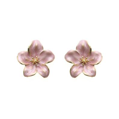 Καρφωτό σκουλαρίκι XY-3526-20 - Ροζ