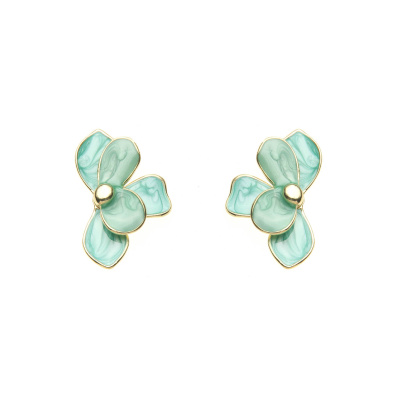 Καρφωτό σκουλαρίκι XY-3523-20 - Πράσινο