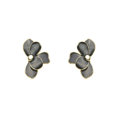 Καρφωτό σκουλαρίκι XY-3523-20 - Μαύρο