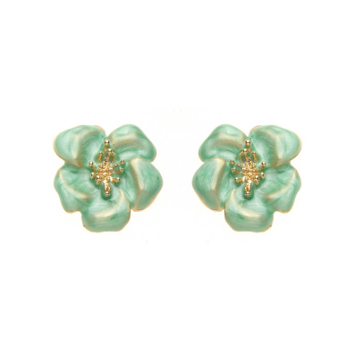 Καρφωτό σκουλαρίκι XY-3527-20 - Πράσινο