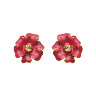 Καρφωτό σκουλαρίκι XY-3525-20 - Κόκκινο