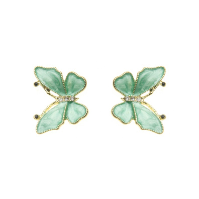 Καρφωτό σκουλαρίκι XY-3513-20 - Πράσινο