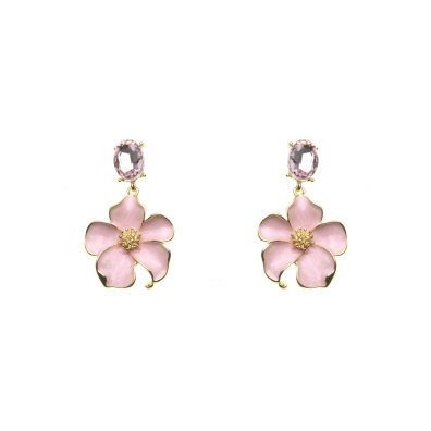 Κρεμαστό σκουλαρίκι XY-3531-20 - Ροζ