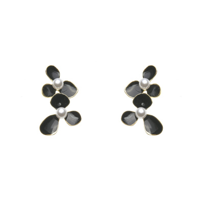 Κρεμαστό σκουλαρίκι XY-3533-20 - Μαύρο