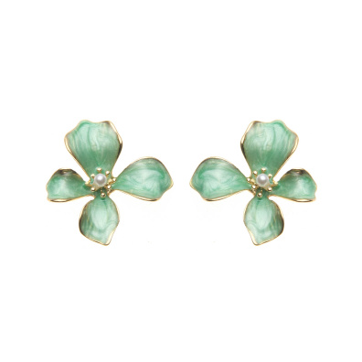 Καρφωτό σκουλαρίκι XY-3521-20 - Πράσινο