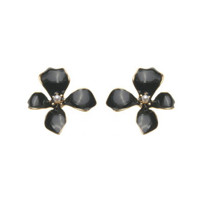 Καρφωτό σκουλαρίκι XY-3521-20 - Μαύρο