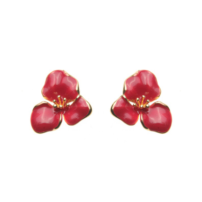 Καρφωτό σκουλαρίκι XY-3518-20 - Κόκκινο