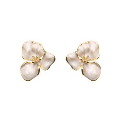 Καρφωτό σκουλαρίκι XY-3518-20 - Μπέζ