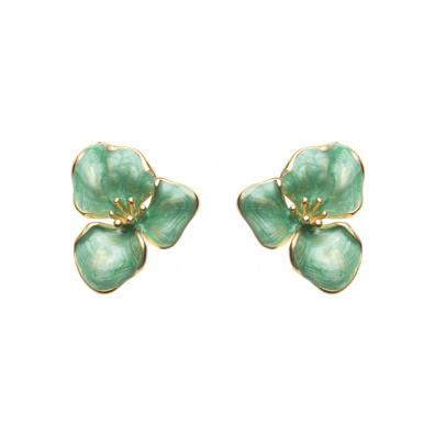 Καρφωτό σκουλαρίκι XY-3518-20 - Πράσινο