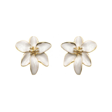 Καρφωτό σκουλαρίκι XY-3512-20 - Μπέζ