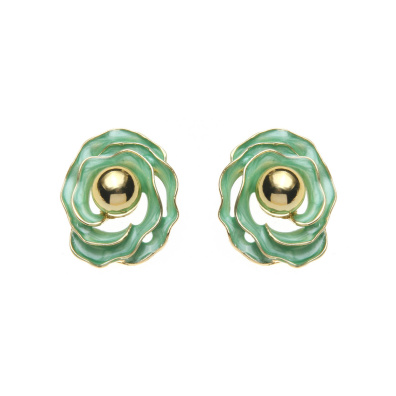 Καρφωτό σκουλαρίκι XY-3520-20 - Πράσινο